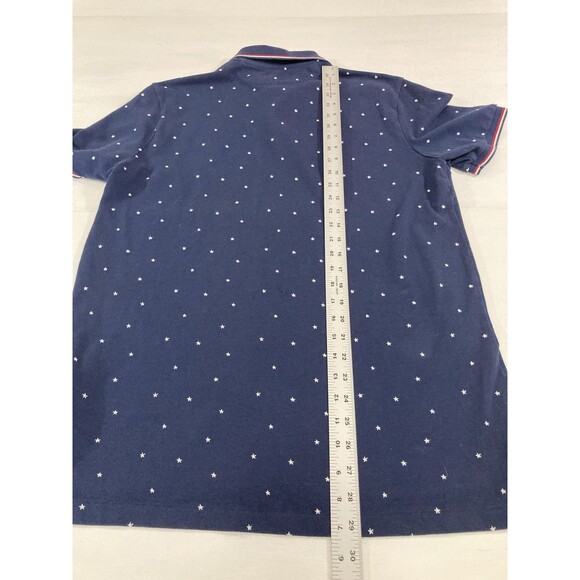 Polo Ralph Lauren Shirt Men’s M Blue Star Print Classic Fit Polo Preppy Golf - Picture 10 of 10